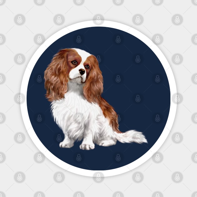 A Blenheim Cavalier King Charles Spaniel - Just the Dog Magnet by Dogs Galore and More